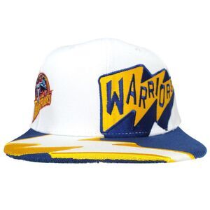 Golden State Warriors Mitchell & Ness NBA Snapback Hat Cap Cut & Sew Logo NWT